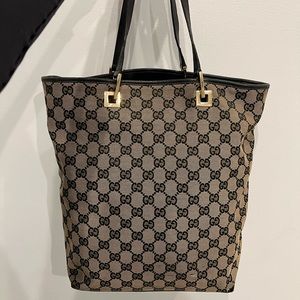 Authentic Vintage Gucci canvas tote